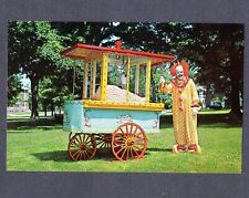 Vintage Hopkinton MA Clown at Popcorn Machine Postcard - Common, Center School picture