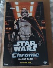 2016 Star Wars Force Awakens Chrome open card box w/24 sealed Hobby pack no Auto picture