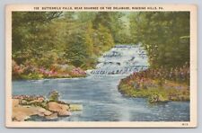 Buttermilk Falls Shawnee on Delaware Minisink Hills Pa Linen Postcard No 5408 picture