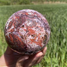 2.42lb Natural Mexican Agate Quartz Sphere Crystal Ball Reiki Crystal Decor Gift picture