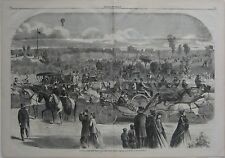 Original CENTRAL PARK NEW YORK CITY Complete Issue 1865 Harper's Weekly Balloon picture