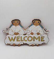 ST. ANDREW'S ABBEY Angels WELCOME Sign CERAMIC Art Sign 6