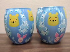 Disney Winnie the Pooh Candles Pooh and Piglet Blue Wrapped Candles Set of 2 picture