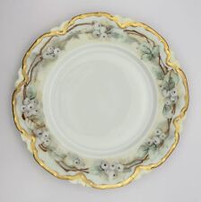 Haviland France Hand-Painted Porcelain Plate with Gold Trim and Floral Design picture