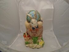 Rabbit Cookie Jar Ceramic w/Large Egg for the Cover picture