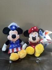 New Disney Plush Patriotic 4th Of July Mickey & Minnie Mouse picture
