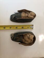 1800’s Handmade Native American Leather Toddler Shoes picture