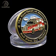 Heartbeat of America God Bless Our Truckers Challenge Coin picture