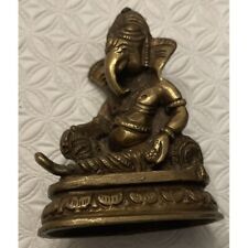 Vintage Brass Bronze Ganesha Hindu Buddha God Goddess Diety Statue Figurine 3