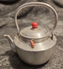 Vintage 1950's Aluminum Tea Kettle Grease Melter Pot with Strainer and Lid Japan picture