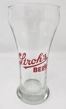 Vintage 1960's Rare Stroh's Beer 8 oz Pilsner Barware Glass Red Logo U205 picture