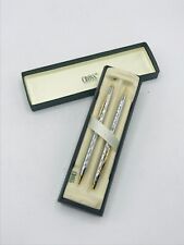 Vintage Cross Classic Chrome Pen & Pencil Set in Box  picture