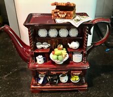 LAST CHANCE Exquisite Cardew Dining Hutch teapot w/plates and fruit bowls, tag picture