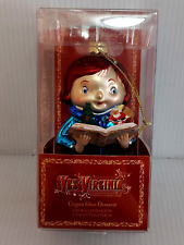 Yes Virginia Glass Christmas Ornament Reading Book in Box Macy's picture