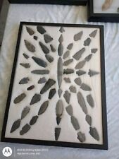 🔥 FRAMED ARROWHEADS  COLLECTION CA PAUITE TRIBE NATIVE AMERICAN AUTHENTIC  picture
