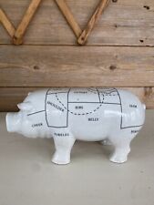 Porcelain Pig Figurine ~ BUTCHER'S Pork Diagram On Body picture