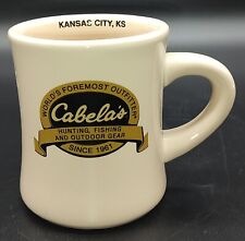 CABELA'S Hunting Fishing Heavy Diner Style Coffee Mug Kansas City Kansas  picture