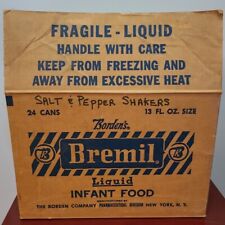 VINTAGE 1950s BORDEN'S Bremil Cardboard SHIPPING Case - Great Condition picture
