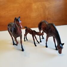 Vtg Hartland  Bay Brown Thoroughbred Race Derby Horse Mare & Foal & Gelding SEE picture