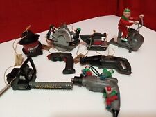 Vtg 1990s Sears Craftsman Power Tool Christmas Ornament Set Lot Collection picture