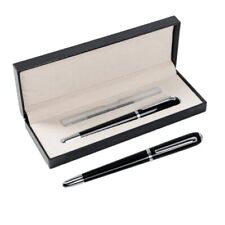 Luxury Black Chrome Rollerball Gift Pen Set, High-End Smooth Writing  picture