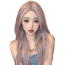 FESHFEN Wig, Long, Straight, No Bangs, Wig, Center Parted, Women's, Cros... picture