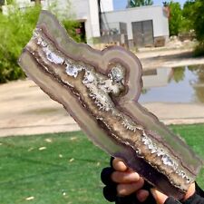 1.16LB Natural super fluorite slab with pyrite Crystal stone specimens cure picture