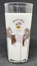MALIBU CARIBBEAN RUM FROSTED HIGHBALL GLASS PASSION FRUIT PALM TREES COCKTAIL picture