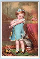 1880's CLINTON NEW JERSEY CW ALTEMUS NAUGHTY PUSS DR JAYNES QUACKERY TRADE CARD picture