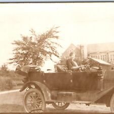 c1910s Unknown Touring Car RPPC Girl Driving Auto Nice Real Photo Postcard A125 picture