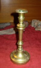 17-18th Century Heavy Bronze Candlestick-Hand Made Antique-2 3/4 pds picture