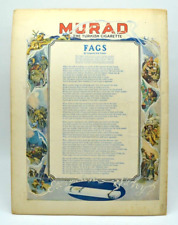 VTG 1918 MURAD Turkish Cigarettes Tobacco Print ad WWI - HIGHLY SOUGHT - RARE. picture