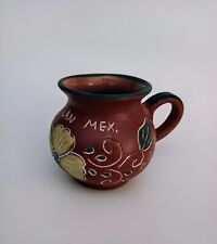 Vintage Terra Cotta Pottery Mexico Art Pottery Tepozoland Mexico Hand Painted... picture