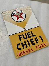 12in Texaco diesel fuel Vintage Style Heavy Steel Metal  Sign picture