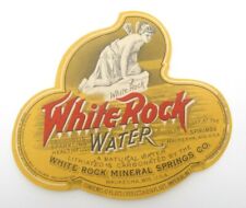 VTG White Rock Natural Sparking Mineral Springs 12oz Water Waukesha WI Label (A) picture