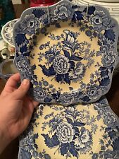 The Spode Blue Room Garden Collection British Flowers -  Rosa Plate England 9.5” picture
