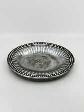 WILTON ARMETALE Pewter FLUTES AND PEARLS Small SERVING TRAY DISH 9.5