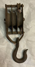 VTG Rustic Iron Tackle & Triple Pulley & Hook picture