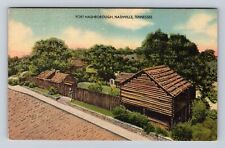 Nashville TN- Tennessee, Fort Nashborough, Antique, Vintage Souvenir Postcard picture