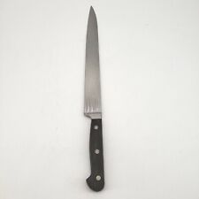 VTG Ed Wusthof Trident Solingen 4522 20cc Butcher Chef Knife NEIMAN MARCUS Wood picture