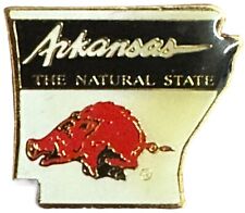 Arkansas “The Natural State” Razorbacks State Souvenir Hat Lapel Pin PinBack. picture