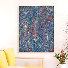 Sale Abstract Caribbean Red 36H X 24W Framed Canvas Giclee Winford $595 Now $295 picture