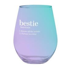 Unique Jumbo Stemless Wine Glass Bestie Size 4in x 5.7in H / 30 oz Pack of 6 picture