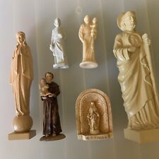Lot 6 Religious Figurines Statues St. Joseph St. Jude St. Anthony Virgin Mary picture