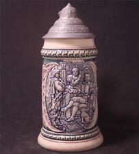 Antique German Beer Stein Relief Werner With Baron by A.Diesinger #26 c.1900 picture