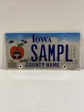 Vintage 2000s Iowa Helping Schools SAMPLE License Plate Tag Metal picture