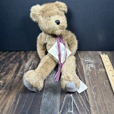 Boyds Bear Plush J B Bean  14 Inches Soft Teddy Bear Toy Purple Tie With Tags picture