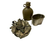 US Military 3 Pc 1  QUART CANTEEN SET w MOLLE ACU Cover & USGI Stainless Cup VGC picture