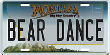 Bear Dance Montana Aluminum License Plate picture