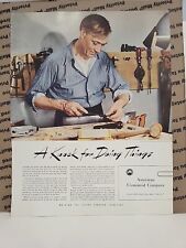 1942 American Cyanamid Company Fortune WW2 Print Ad Q3 Handyman Workshop File picture
